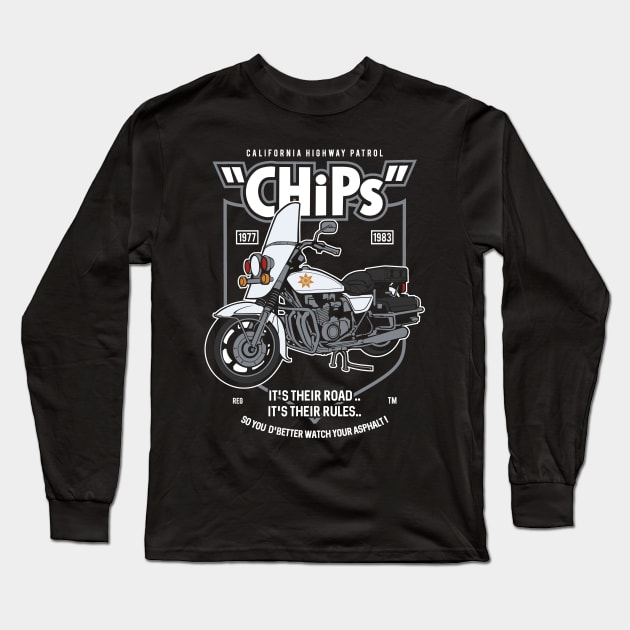 ChiPs california highway patrol Long Sleeve T-Shirt by OniSide